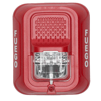 aqui sirena de pared alarma contra incendio